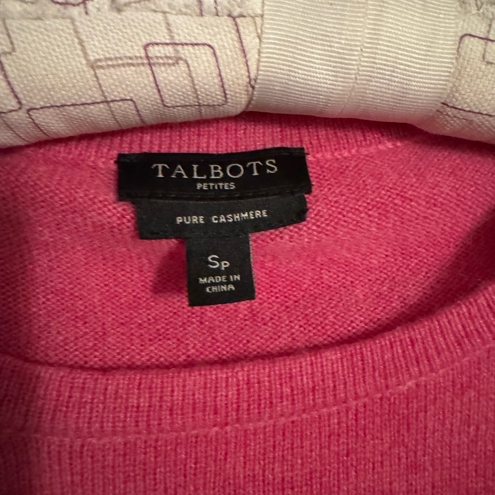 Talbots Pure Cashmere Sweater in Vibrant Pink - Picture 5 of 7